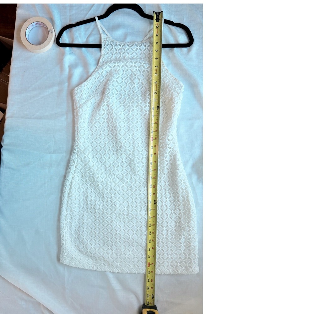 Saints + Secrets White Lace Mini Dress Size S Small NWT Selfie Leslie Open Back - Picture 7 of 13